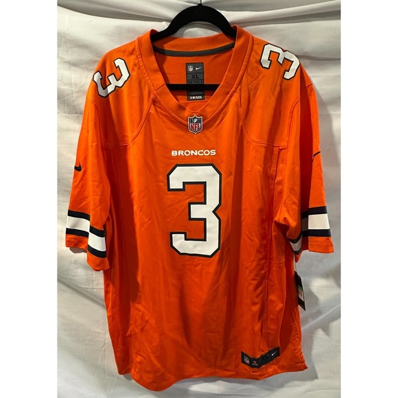 Orange Nike NFL Denver Broncos Jersey Men's XL #3 LOCK - Picture 2 of 4